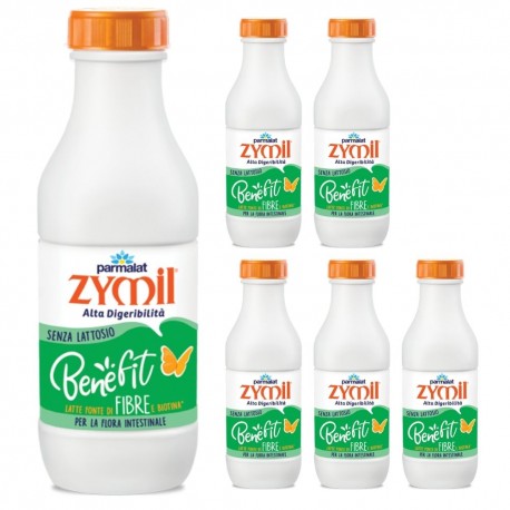 Parmalat Zymil Latte Benefit Fibre 6 bottiglie da 1 litro ciascuna