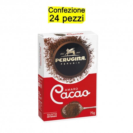 Multipack da 24 Confezioni di Perugina Cacao Amaro 75 Grammi Ciascuna