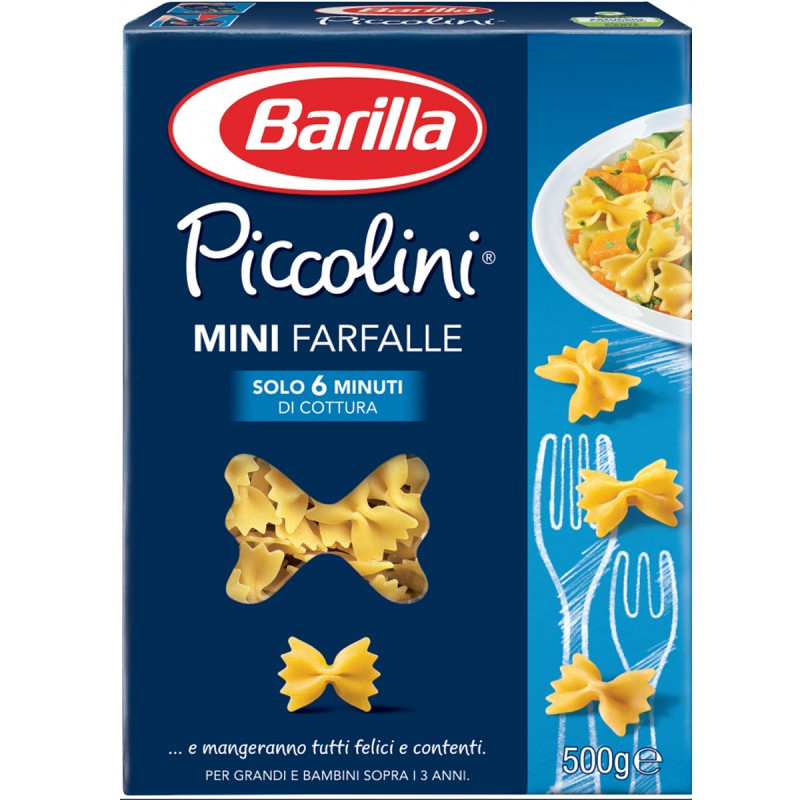 BARILLA Piccolini Mini Farfalle 500 Grammi Buonitaly