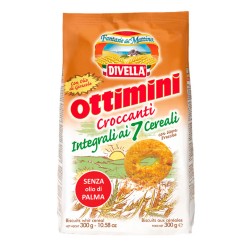 DIVELLA Biscotti Ottimini Croccanti Integrali Ai 7 Cereali Da 300 Grammi