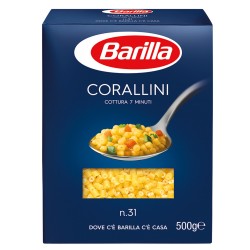 BARILLA I Classici Corallini N. 31 Cottura 8 Minuti 500 Grammi