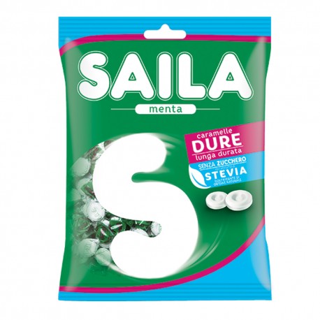 SAILA Classic Sugar Plum Mint Sugar Free Candies Tablets In Bag Pack 75 Grams