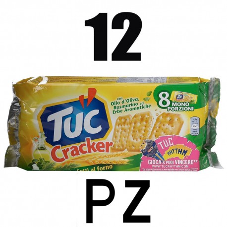 Tuc Crackers Taste Olive Oil and Rosemary Herbs 12 Multipack From 250 Grams Each Salty Snacks
