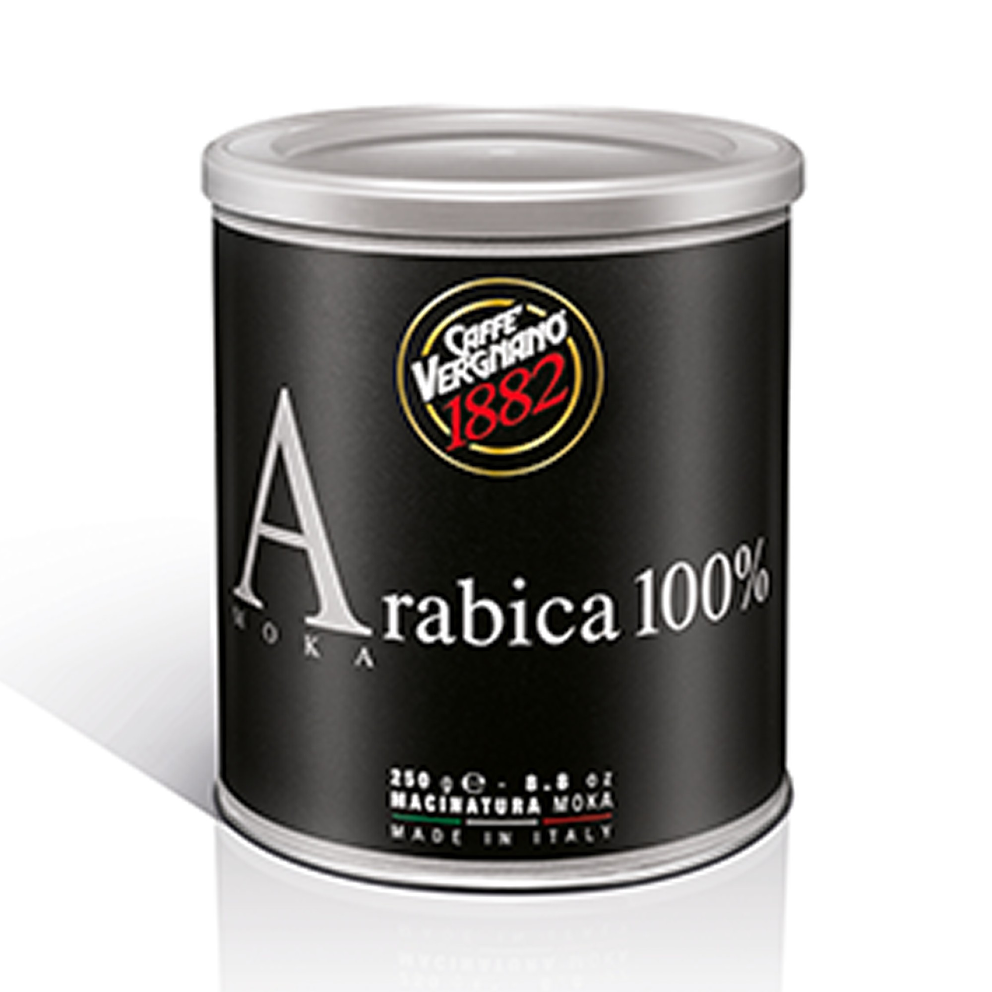 Caffe' Vergnano 1882 Arabica 100% Made In Italy Lattina Di Caffe' 250 Gr  Macinato Per Moka Intensita' 3 - Buonitaly
