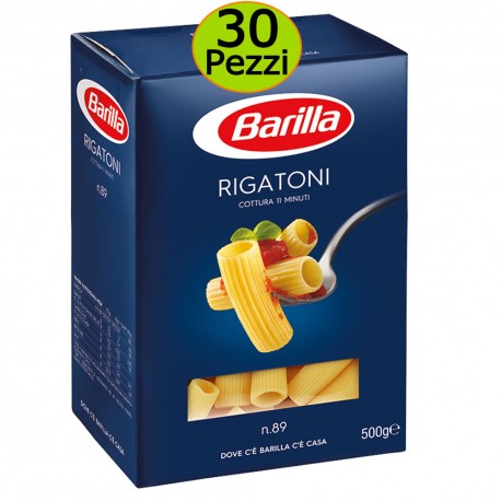 Pasta Barilla Rigatoni N 89 Multipack 30 Pezzi da 500 Grammi cadauno