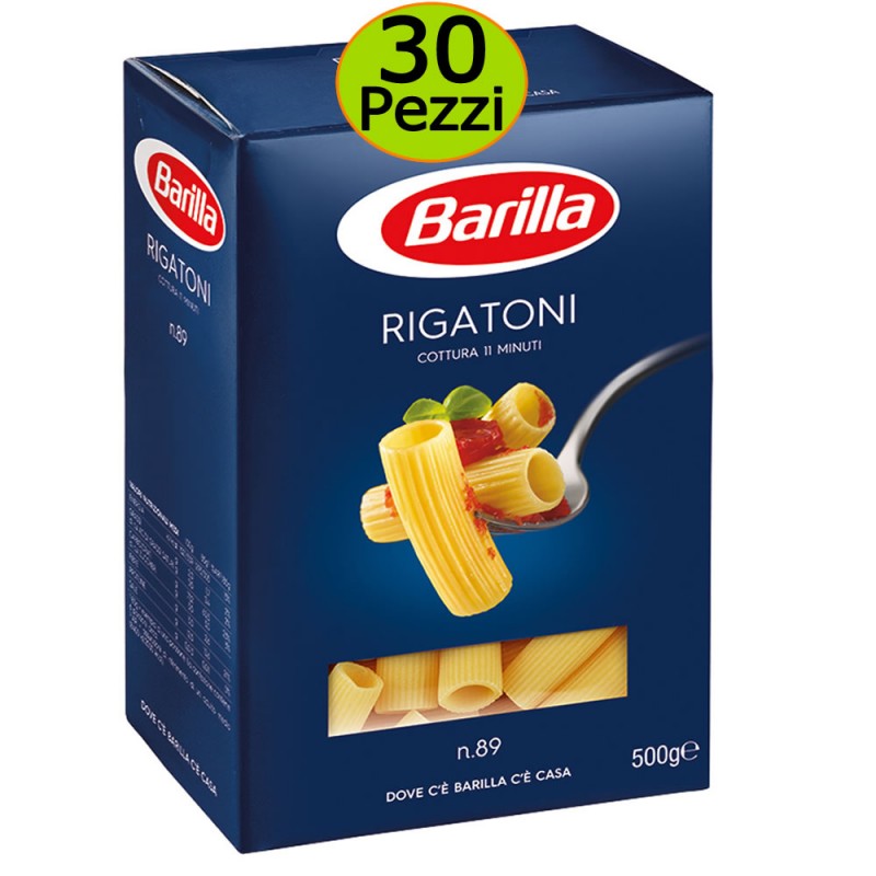 Pasta Barilla Rigatoni N 89 Multipack 30 Pezzi da 500 Grammi cadauno -  Buonitaly