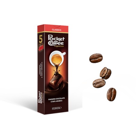 Ferrero Pocket Coffee Espresso Classico confezione da 5 Pezzi 62,5 grammi