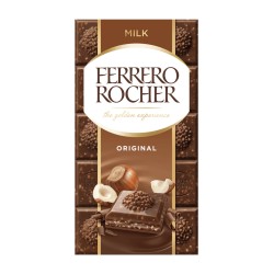 Ferrero Rocher Original Tavoletta di Cioccolato al Latte con Nocciole da 90 grammi