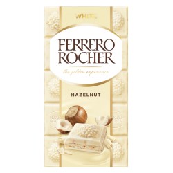 Ferrero Rocher Original Tavoletta di Cioccolato Bianco con Nocciole da 90 grammi