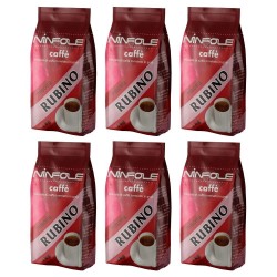 Ninfole Caffe' Rubino In Confezione Caffe' In Grani Multipack Da 6 Confezioni Da 1 Kg Ciascuna
