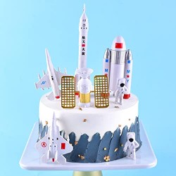 7 accessori per torte, decorazione aero-razzo per torte, decorazione di compleanno, cake topper, decorazione per torte, complean