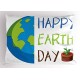 ABAKUHAUS Giorno della Terra Federe Cuscini Stampata, La metà della Terra e la formulazione, Decorativo e Dimensioni Standard, 