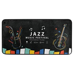 ISAOA Jazz Music Festival - Tappeto da cucina imbottito da cuoco morbido antiscivolo e lavabile