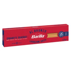 Barilla Spaghetti Quadrati Pasta Trafilata al Bronzo Confezione da 400 grammi    