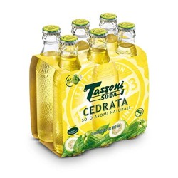 Tassoni Soda Cedrata Solo Aromi Naturali 6 Bottigliette da 180 ml