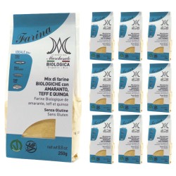Marchesato Mix Multicereali Farine Bio Amaranto Teff Quinoa 10 Confezioni da 250 grammi