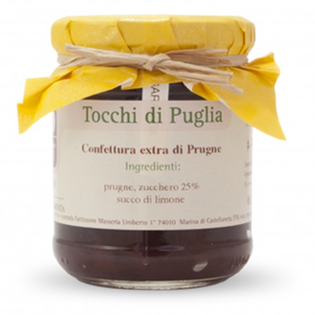 Jam of Prunes in Jar of 260 grams by the organic farm Tocchi di Puglia