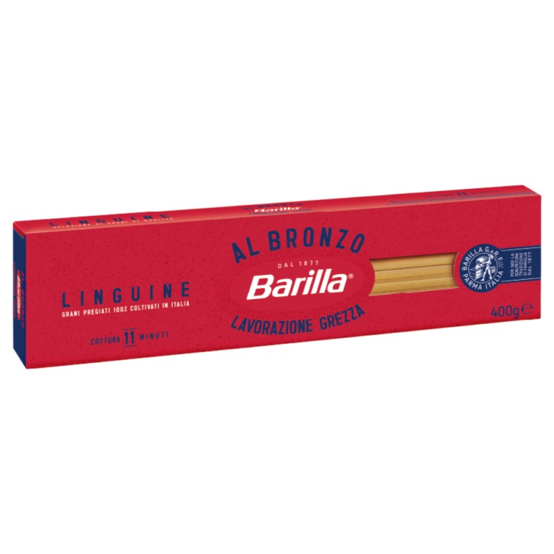 Barilla Linguine Pasta Trafilata al Bronzo Confezione da 400 grammi -  Buonitaly