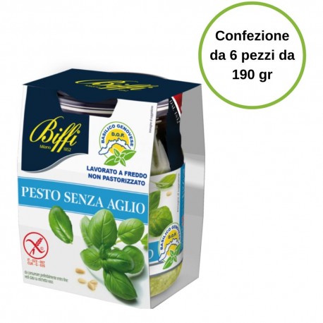 Pesto Genovese Senz'Aglio Biffi Confezione da 6 pezzi da 190 gr