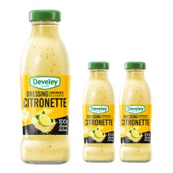 Develey Dressing Citronette 3 Bottiglie di Vetro da 230 ml