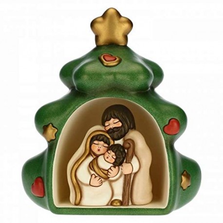 Thun Mini Presepe in Albero di Natale Ceramica 23 h cm - Buonitaly