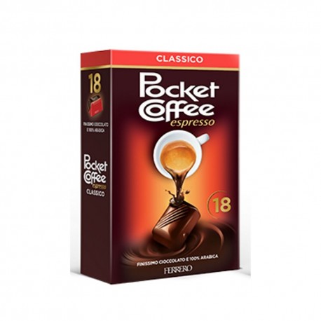 Ferrero Pocket Coffee Espresso Classico Confezione da 18 Pezzi 225 Grammi