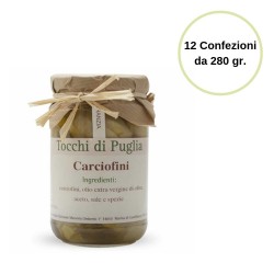 Tocchi di Puglia Carciofini in Olio Extra Vergine di Oliva Multipack 12 Confezioni da 280 grammi