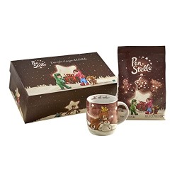Pan di Stelle Gift Box Natale "Mug Cometa", Idea Regalo con Tazza by Thun e Sacchetto di Biscotti Pan di Stelle 350 g in Edizion