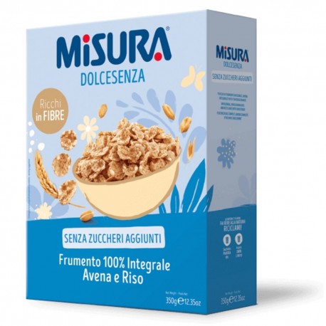 Misura Dolcesenza Cereali Frumento 100% Integrale Riso E Avena In Confezione Da 350 Grammi