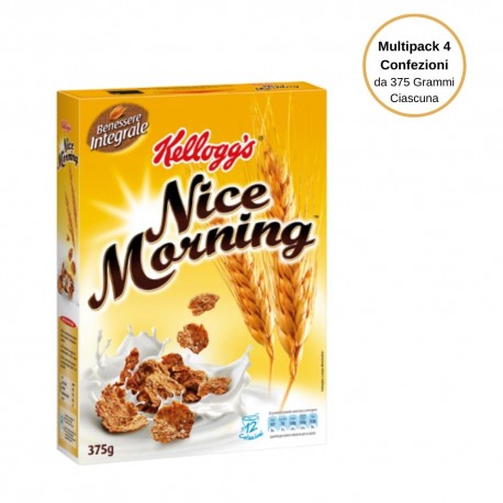 Kellogg's Nice Morning Benessere Integrale Cereali Multipack Da 4 Confezioni Da 375 Grammi