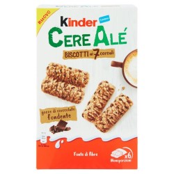 Kinder Cereale' Biscotti Ai 7 Cereali Al Cioccolato Fondente 204 Grammi 6 Astucci Monoporzione Da 2 Biscotti Ognuno