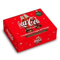 Coca-Cola Christmas Premium Box – Box Limited Edition con 2 Bottiglie di Vetro da 350ml Coca-Cola Original Taste e Coca-Cola Z