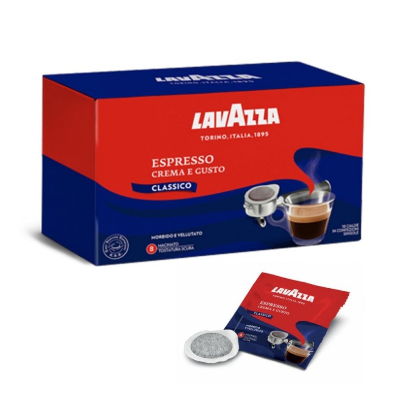 Lavazza Caffe' Crema E Gusto Espresso Caffe' In Cialde ESE Confezione Da 18  Cialde - Buonitaly