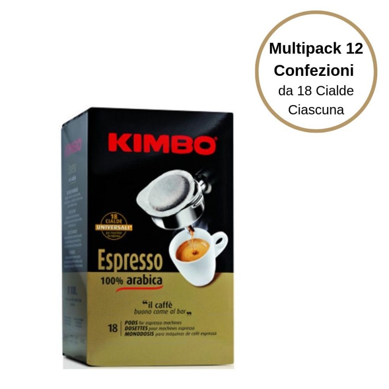 Kimbo Espresso 100% Arabica Caffe' In Cialde Multipack Da 12