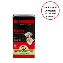 Kimbo Espresso Napoletano Caffe' In Cialde Multipack Da 12 Confezioni Da 18 Cialde Ciascuna
