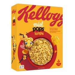 Kellogg'S Miel Pops Loops Anellini Al Miele In Confezione Da 330 Grammi