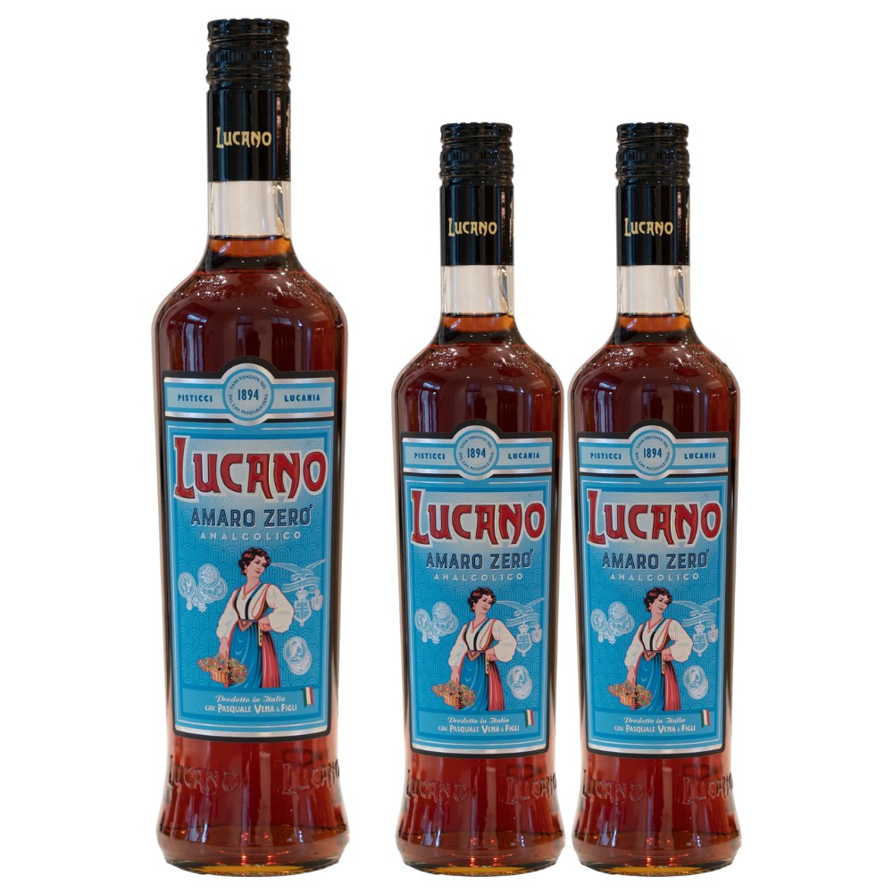 Amaro Lucano Zero Analcolico 3 Bottiglie da 70 cl - Buonitaly