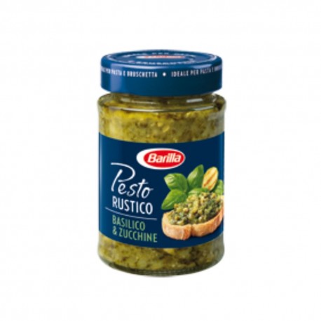 Barilla Pesto Rustico Basilico e Zucchine Confezione da 200 grammi