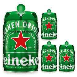Birra Heineken Draught Keg 4 Fusti Con Erogatore Da 5 Litri