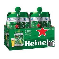 Birra Heineken Draught Keg 2 Fusti Con Erogatore Da 5 Litri