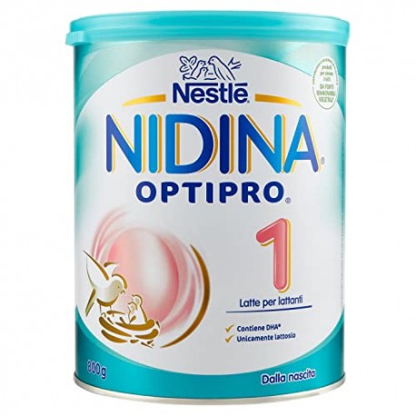 NIDINA, Optipro 1 dalla Nascita Latte per Lattanti in Polvere Latta, 800 g