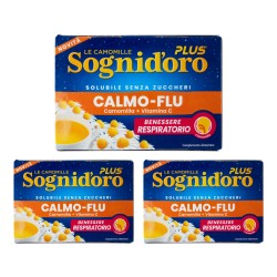 Sognid'Oro Plus Calmo Flu Camomilla e Vitamina C Benessere Respiratorio 3 Pezzi