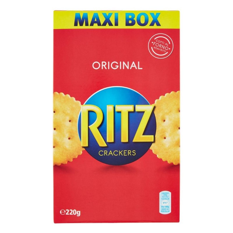 Ritz Classici Crackers Cotti Al Forno Astuccio da 220 Grammi Snack