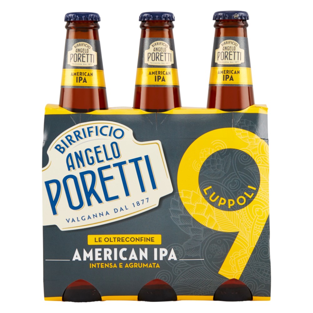 Birrificio Angelo Poretti Birra 9 Luppoli American IPA Confezione 3x33 cl -  Buonitaly