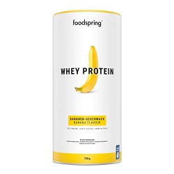 foodspring Proteine Whey, Banana, 750g, Formula in polvere con un alto contenuto proteico per muscoli più forti, a base di latt
