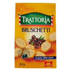 San Carlo Bruschetti Olive Nere Confezione Da 20 Pezzi da 50 Grammi