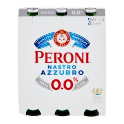 Birra Peroni Nastro Azzurro Zero Alcol Confezione Bottiglie 3x33 cl