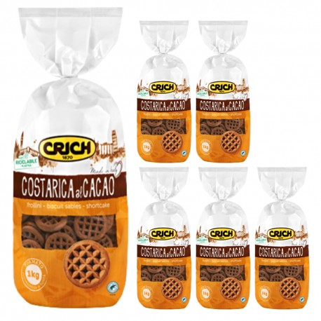 Crich Costarica al Cacao Biscotti Frollini 6 Sacchetti da 1 Kg
