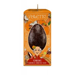 VIALETTO Uovo di Cioccolato Generale Edmondo | Cioccolato fondente all’arancia e mandorle salate | Uovo di Pasqua da 300 gramm
