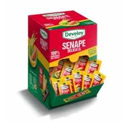 Develey Senape Delicata Salsa Per Condimento Box Monodose Bustine 100x15 ml